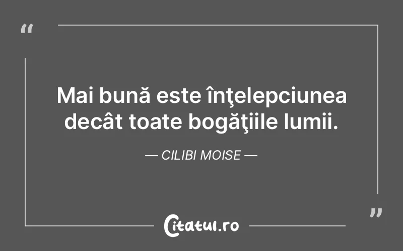 Citat Cilibi Moise - citate viata