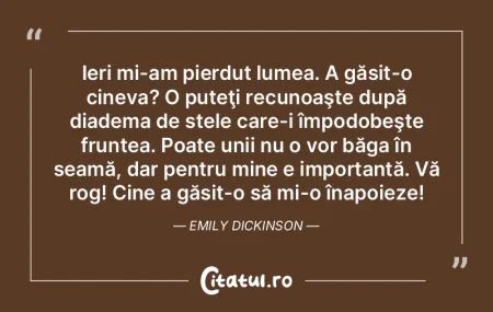 Nu căuta să meargă lumea după voinţ...