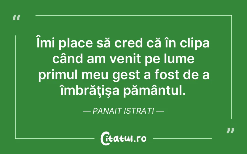 Citat Panait Istrati - citate viata