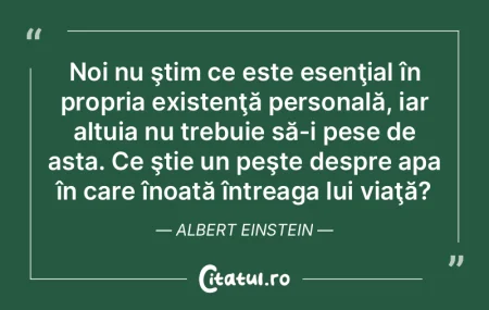 Lumea nu va fi distrusă de cei care fac...