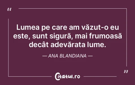 Nu mă voi adapta la lume. Eu sunt adapt...