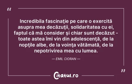 Muzica este tot minus lumea. Emil Cioran Muzica este tot minus lumea. Emil Cioran