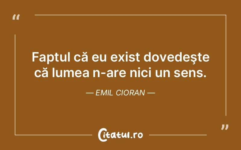 Citat Emil Cioran - citate viata
