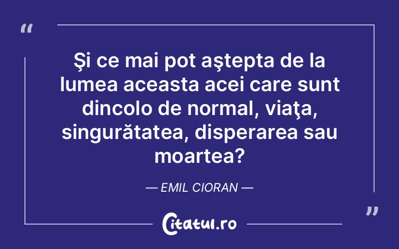 Citat Emil Cioran - citate viata