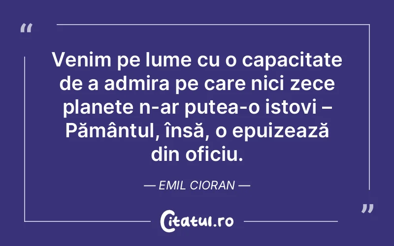 Citat Emil Cioran - citate viata