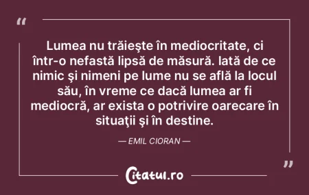 O lume fără tirani e la fel de plictic...