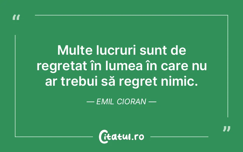 Citat Emil Cioran - citate viata