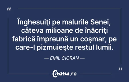 Lumea n-are niciun sens nu numai fiindc�...