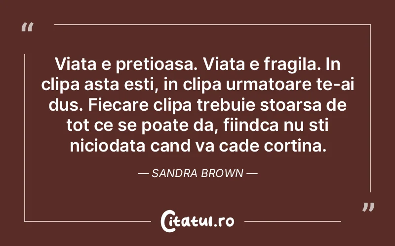 Citat Sandra Brown - citate viata