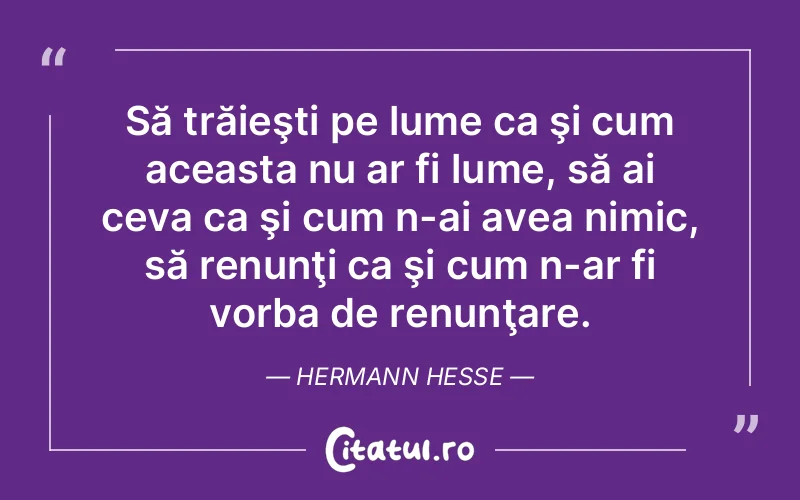Citat Hermann Hesse - citate viata