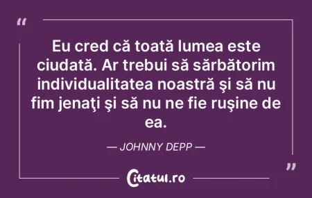 Toată lumea are regrete. Este o alegere...