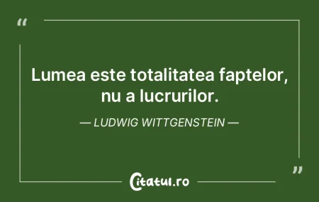 Logica lumii se ridică deasupra tuturor... Logica lumii se ridică deasupra tuturor...