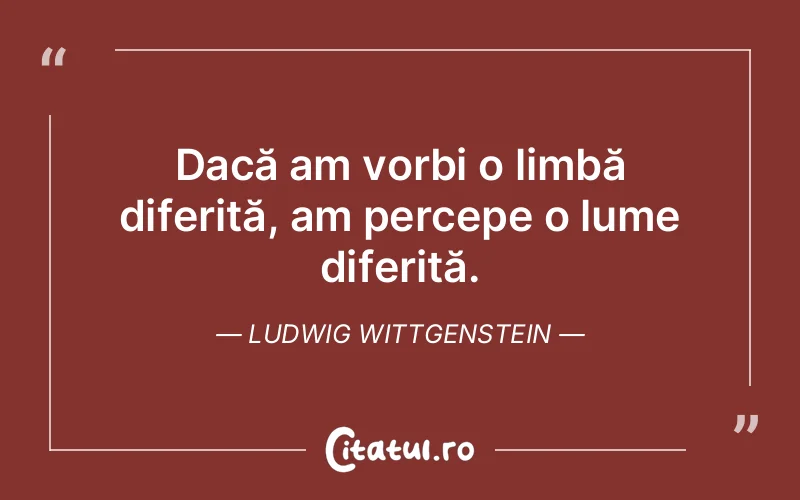 Citat Ludwig Wittgenstein - citate viata