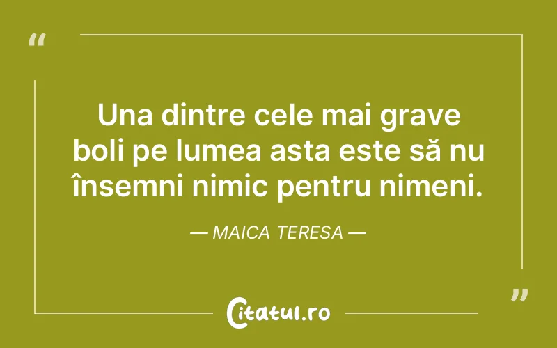 Citat Maica Teresa - citate viata