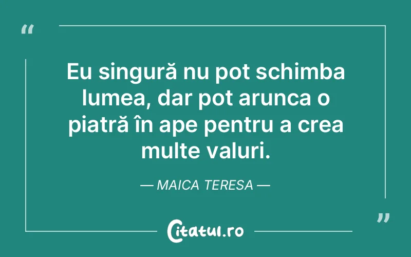 Citat Maica Teresa - citate viata