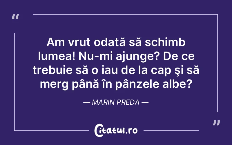 Citat Marin Preda - citate viata