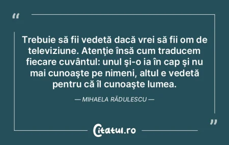 Ce rost are să ne dăm poalele peste ca...