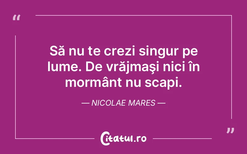 Citat Nicolae Mares - citate viata
