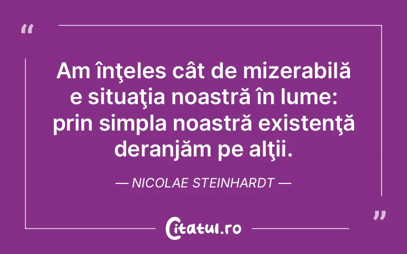 Citat Nicolae Steinhardt - citate viata