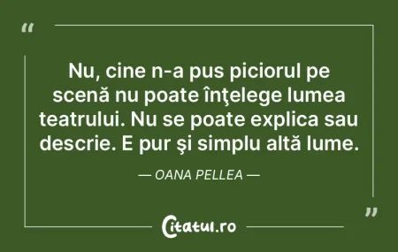 Singurătatea, află de la mine, n-o ump...