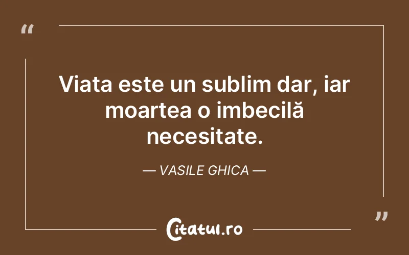 Citat Vasile Ghica - citate viata