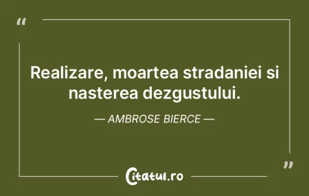 Scuza, baza unei jigniri. Ambrose Bierce