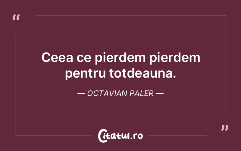 Citat Octavian Paler - citate viata