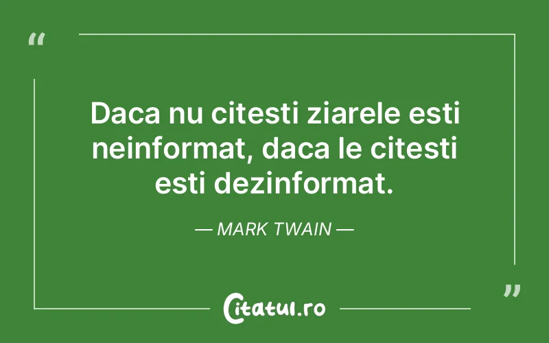 Citat Mark Twain - citate viata