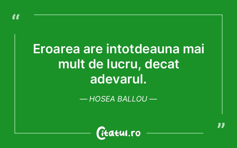 Citat Hosea Ballou - citate viata