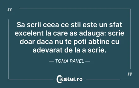 Din experienta va spun ca atunci cand sp...