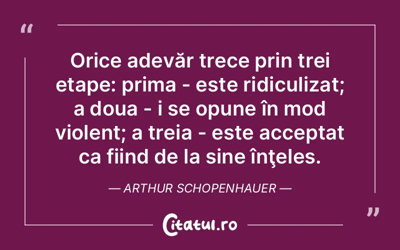 Citat Arthur Schopenhauer - citate viata
