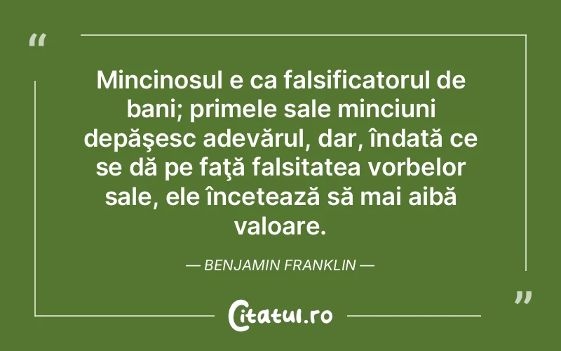 Citat Benjamin Franklin - citate viata