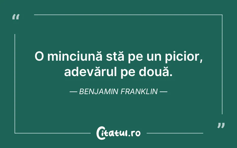 Citat Benjamin Franklin - citate viata
