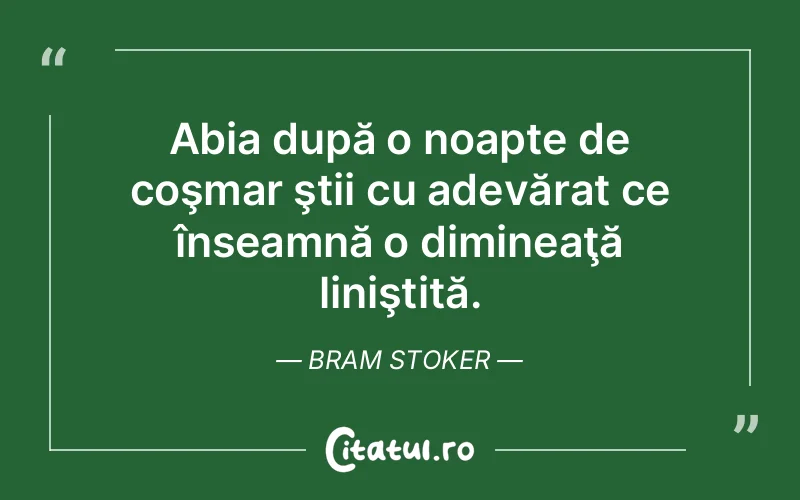 Citat Bram Stoker - citate viata