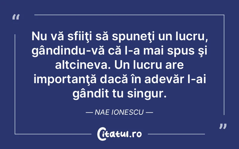 Citat Nae Ionescu - citate viata