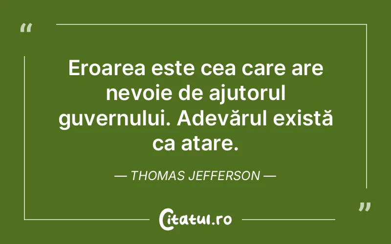 Citat Thomas Jefferson - citate viata