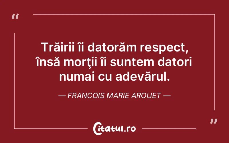 Citat Francois Marie Arouet - citate viata