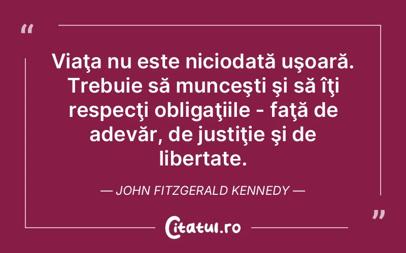 Citat John Fitzgerald Kennedy - citate viata