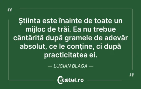 O parte din arta de-a trăi depinde de c...