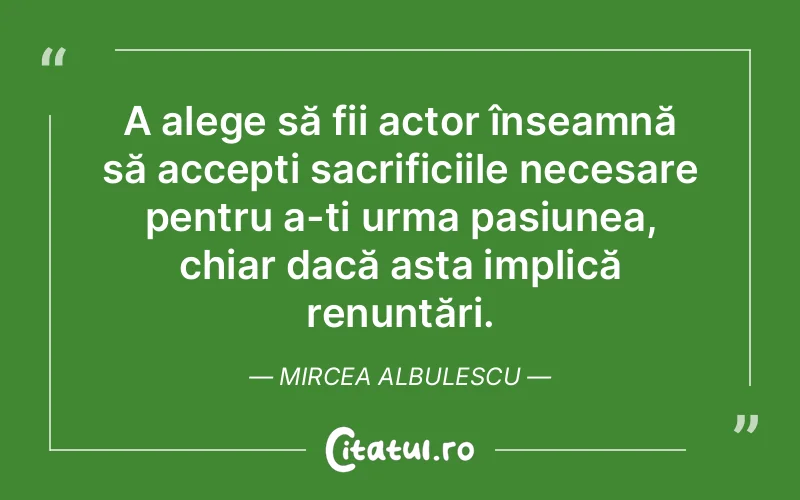 Citat Mircea Albulescu - citate viata