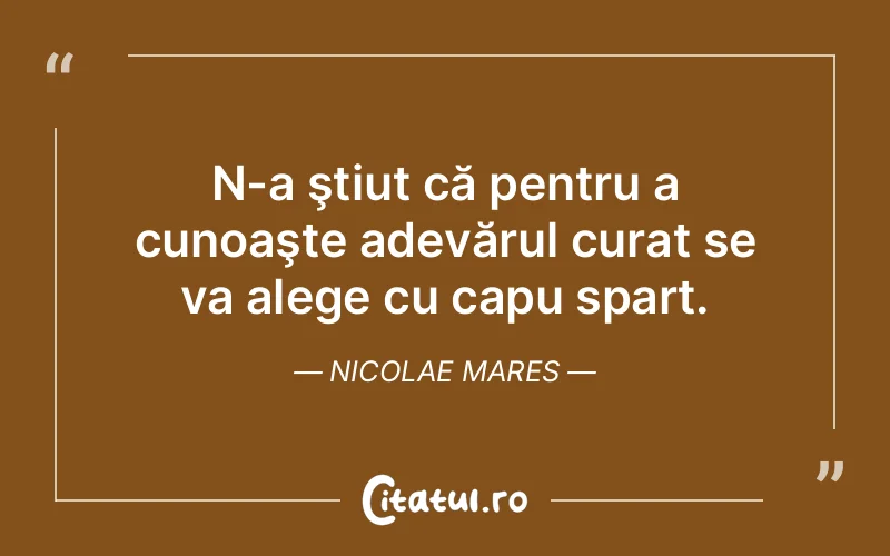Citat Nicolae Mares - citate viata