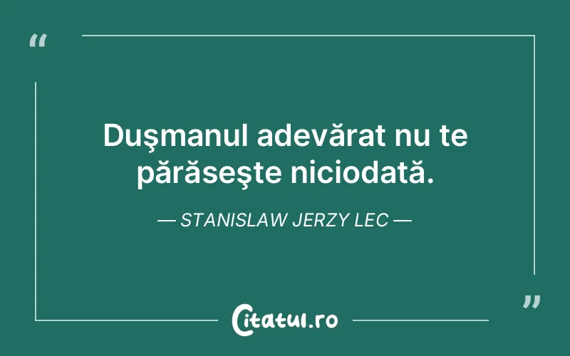 Citat Stanislaw Jerzy Lec - citate viata