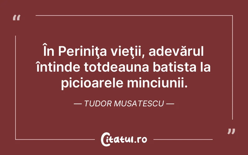 Citat Tudor Musatescu - citate viata