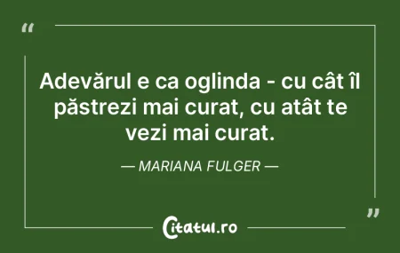S-a desprins de adevăr, lăsându-se î...