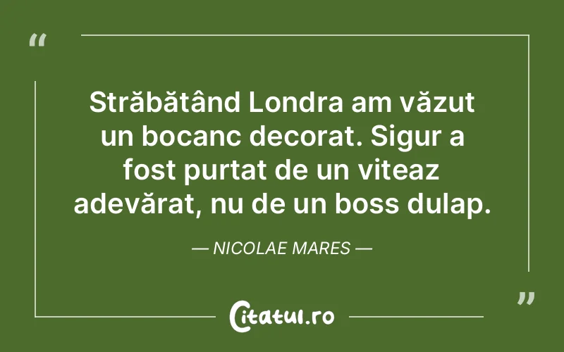 Citat Nicolae Mares - citate viata