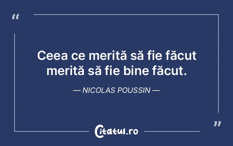 Citat Nicolas Poussin - citate viata