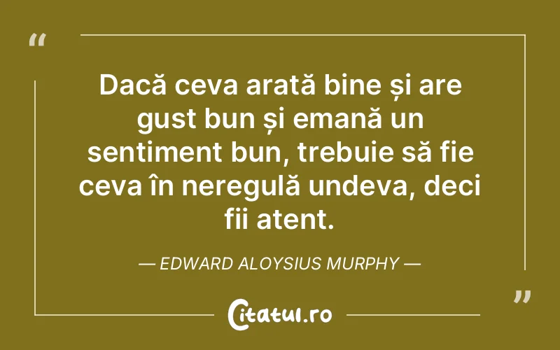 Citat Edward Aloysius Murphy - citate viata