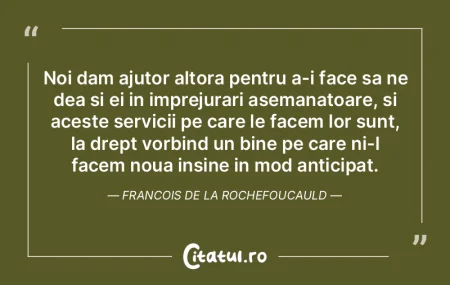 Deseori facem bine pentru a putea apoi f...