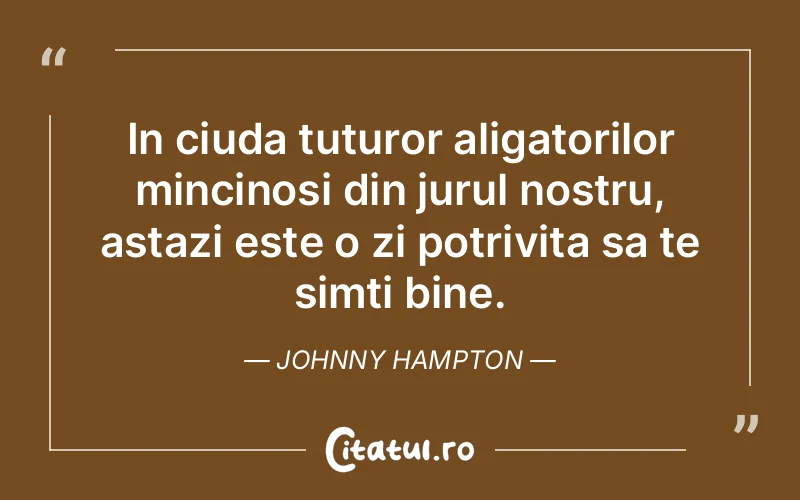 Citat Johnny Hampton - citate viata