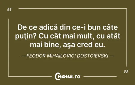 E bine ca fiecare să avem un loc în ca...